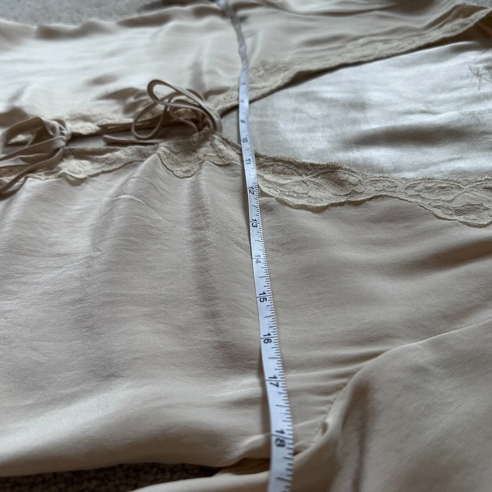 Reformation Romano Top 100% Silk Cream S